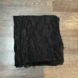 Black sheer sparkly scarf